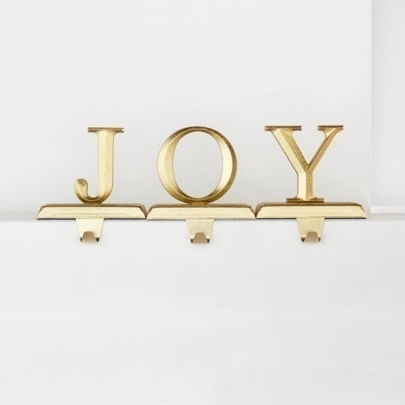 NIB. WONDERSHOP 3-Piece JOY Christmas Stocking Holder - Picture 1 of 4